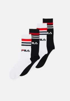 Fila Man Socks Italia 4 Pack - Calze - Black/White