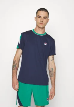 Fila Enzo - T-Shirt Con Stampa - Navy