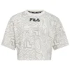 Fila Apparel Biebrich Aop Cropped WideT-Shirt Con StampaAntique White Topographic Aop Bambini T-shirt & Top 1FI23G01F-A11