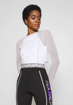 Fila MagentaMaglietta A Manica LungaBright White Donna T-shirt E Top 1FI21D01L-A11