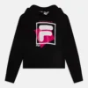 Fila Bibertal F-Box Logo Cropped HoodyFelpa Con CappuccioBlack Bambini Pullover & Cardigan 1FI23K019-Q11