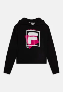 Fila Bibertal F-Box Logo Cropped HoodyFelpa Con CappuccioBlack Bambini Pullover & Cardigan 1FI23K019-Q11