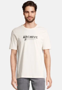 Fila Apparel Burbach T-Shirt Con StampaAntique White Uomo T-shirt E Polo 1FI22O07M-A11