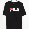 Fila T-Shirt Con StampaBlack Uomo Abbigliamento ZIR00U2MO-001