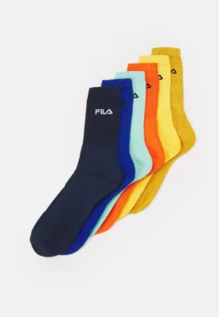 Fila Italia Unisex 6 PackCalzeBlue/Black/Light Green/Orange/Yellow/Mustard Uomo Intimo 1FI81000R-K14