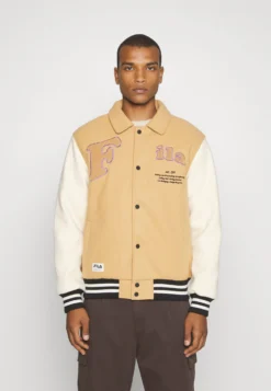 Fila Tehran College Jacket Unisex - Giubbotto Bomber - Iced Coffee