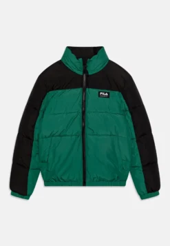 Fila Thalwenden Teens Blocked Puff UnisexGiacca InvernaleVerdant Green/Black Bambini Abbigliamento Outwear 1FI26L00Q-M11