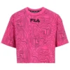 Fila Apparel Biebrich Aop Cropped WideT-Shirt Con StampaFuchsia Purpel Topographic Aop Bambini T-shirt & Top 1FI23G01F-J11