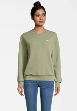 Fila Apparel Bantin Slightly Cropped Crew FelpaOil Green Donna Felpe 1FI21J05X-M11