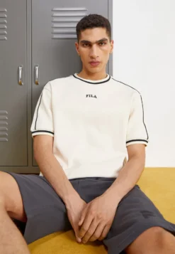 Fila Tanggu Dropped Shoulder TeeT-Shirt Con StampaWhitecap Gray Uomo T-shirt E Polo 1FI22O078-C11