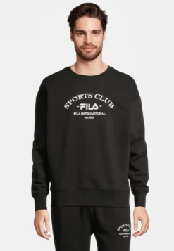 Fila Apparel Brand Loose Fit Crew FelpaBlack Uomo Maglieria E Felpe 1FI22S07P-Q11