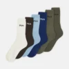 Fila Italia Unisex 6 PackCalzeNight/Sky Blue/Ecru/Khaki/Sacramento/Bole Uomo Abbigliamento 1FI81000R-M11