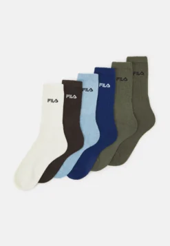 Fila Italia Unisex 6 PackCalzeNight/Sky Blue/Ecru/Khaki/Sacramento/Bole Uomo Abbigliamento 1FI81000R-M11