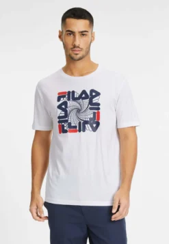 Fila BargenT-Shirt Con StampaWeiss Uomo T-shirt E Polo 1FI22O07O-A11