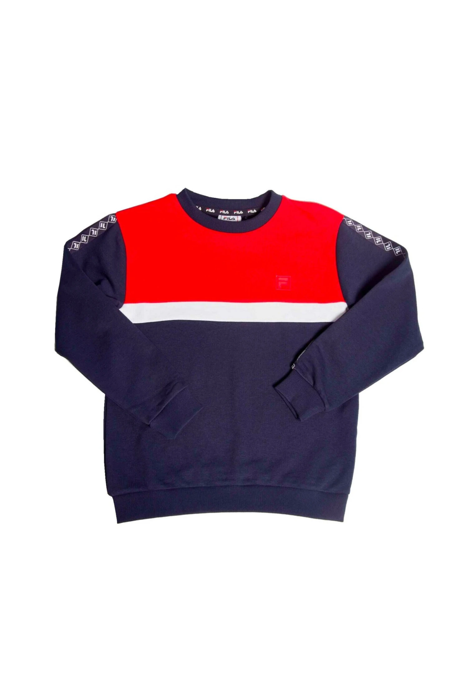 Fila Mateo Taped Crew Col- Felpa - Blue 1 Fila Mateo Taped Crew Col- Felpa - Blue