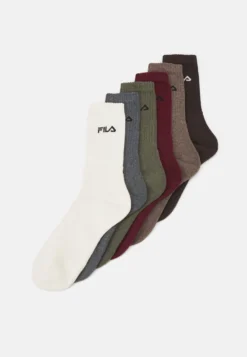 Fila Italia Unisex 6 PackCalzeEcru/Steel/Bole/Latte/Grape/Khaki Uomo Intimo 1FI81000R-O11