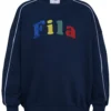 Fila Apparel Bishop Oversized Crew Neck - Felpa - Dark Blue