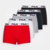 Fila Boxershorts 5 Pack - Culotte - Black/White/Grey/Navy/Red