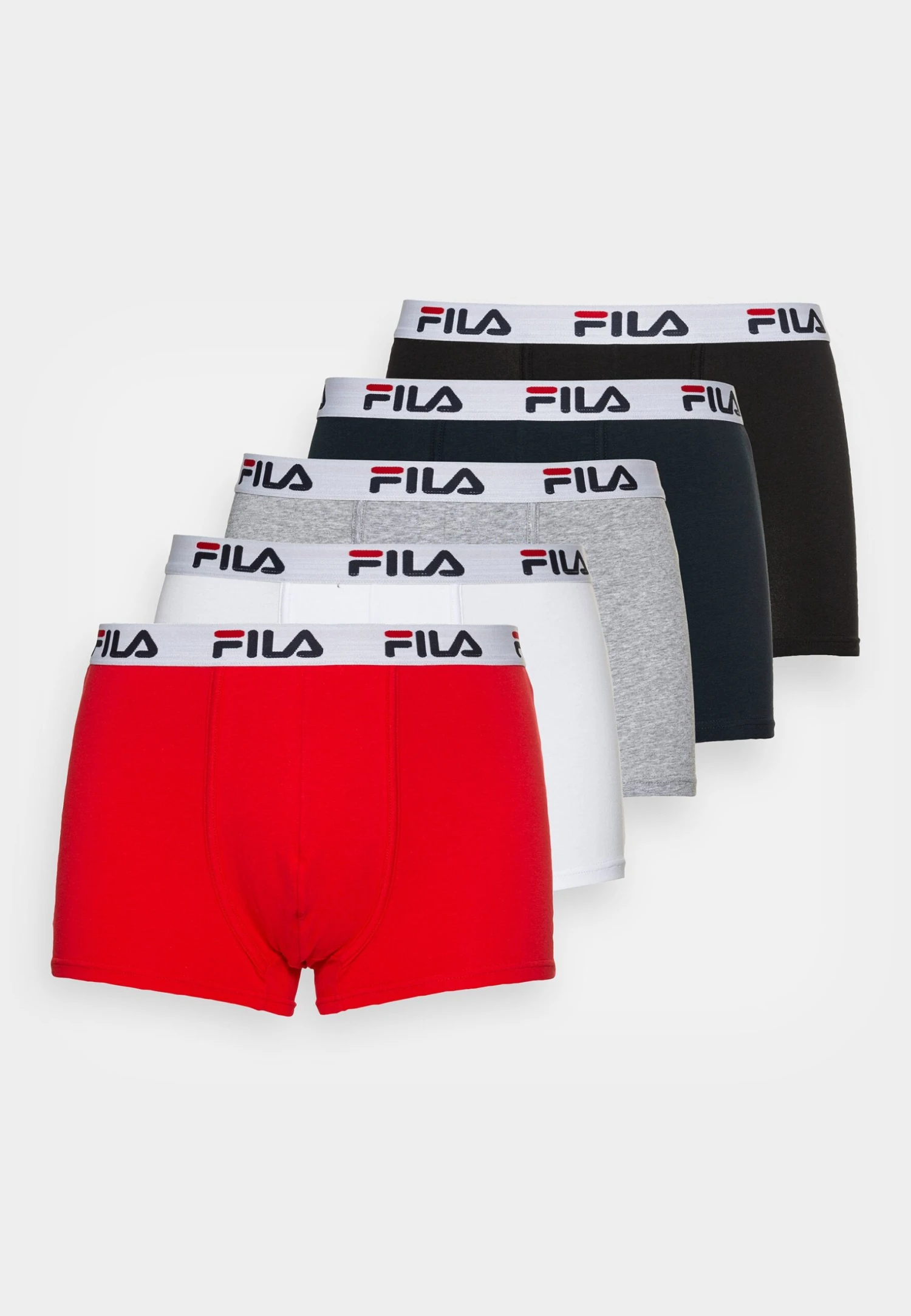Fila Boxershorts 5 Pack - Culotte - Black/White/Grey/Navy/Red 1 Fila Boxershorts 5 Pack - Culotte - Black/White/Grey/Navy/Red