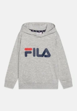Fila Bajone Classic Logo Hoody UnisexFelpaLight Grey Bambini Abbigliamento 1FI26K02X-C11