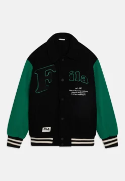 Fila Tuetingen Teen Unisex VarsityGiubbotto BomberBlack/Verdant Green Bambini Abbigliamento Outwear 1FI26L00P-M11