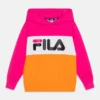 Fila Bagana Blocked Hoody UnisexFelpaOrange Peel/Fuchsia Purple/Bright White Bambini Pullover & Cardigan 1FI26K02M-H11