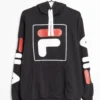Fila Felpa Con CappuccioBlack Uomo Promo ZIR02JHDG-001