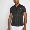 Fila StripesPoloBlack/White Uomo Abbigliamento 1FI42D005-Q11