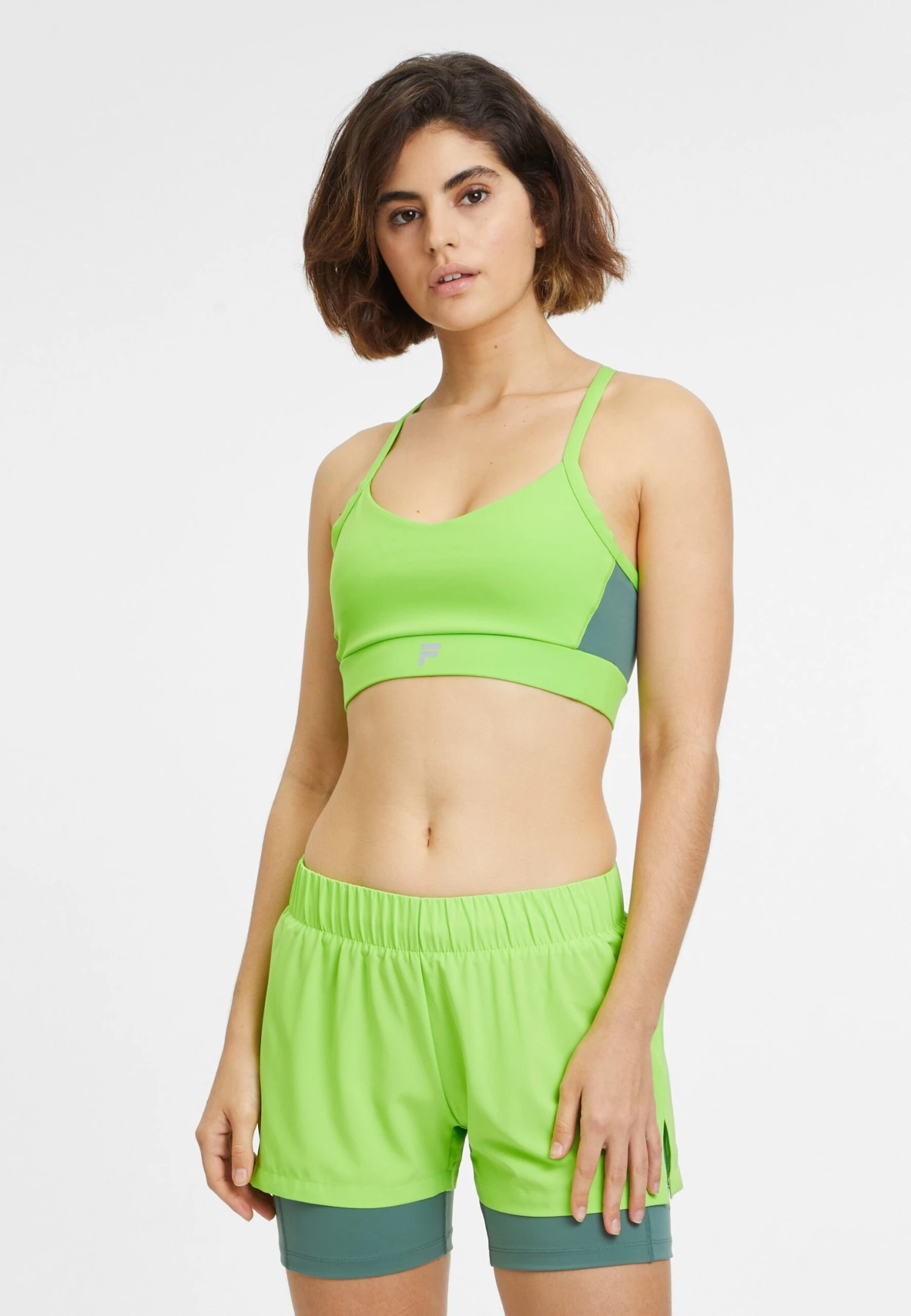 Fila RoussasReggiseno Sportivo Con Sostegno LeggeroJasmine Green Donna Abbigliamento 1FI41I00U-M11 1 Fila RoussasReggiseno Sportivo Con Sostegno LeggeroJasmine Green Donna Abbigliamento 1FI41I00U-M11